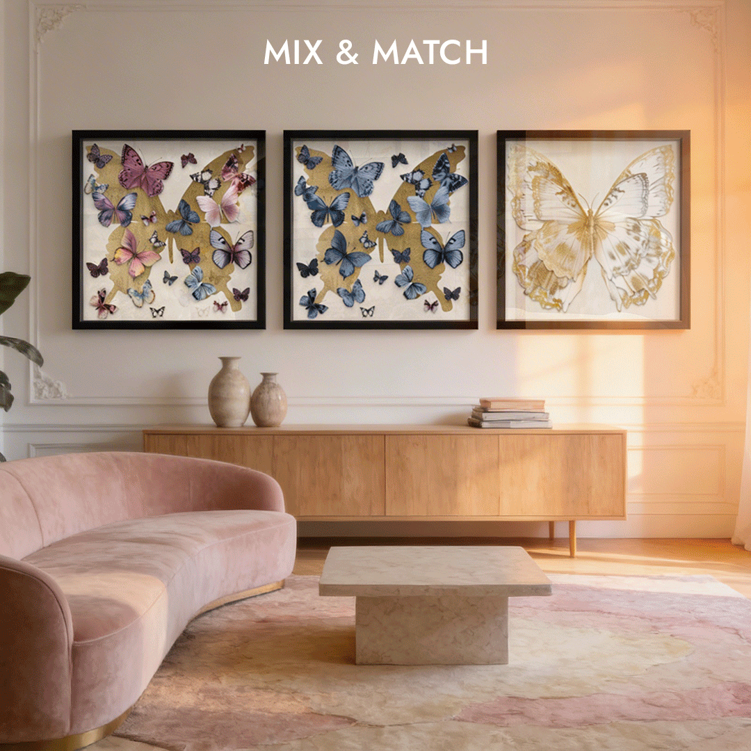 Butterfly Aficionado | Hand Embellished Gold Leaf Art