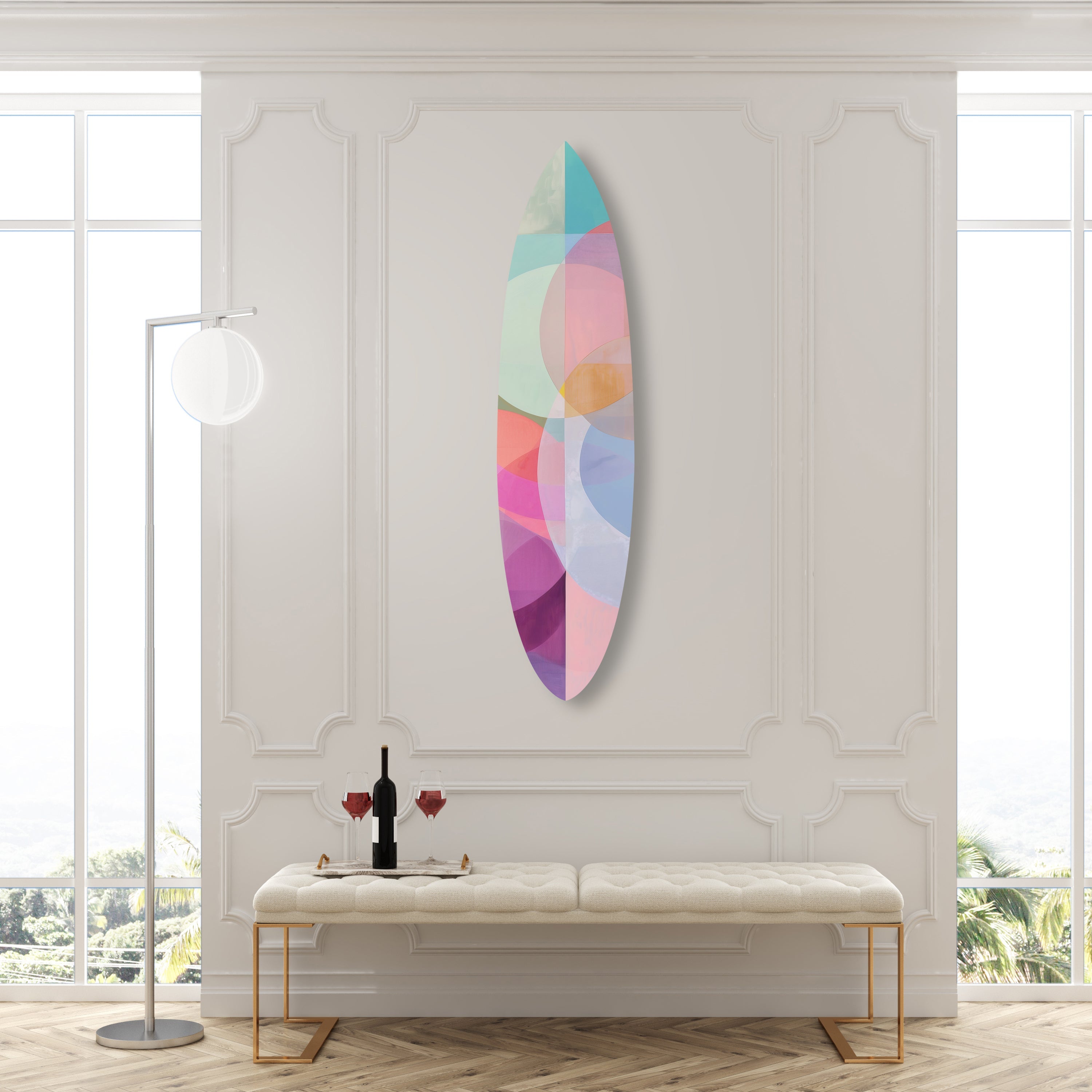 Orbiting Colors  Surfboard