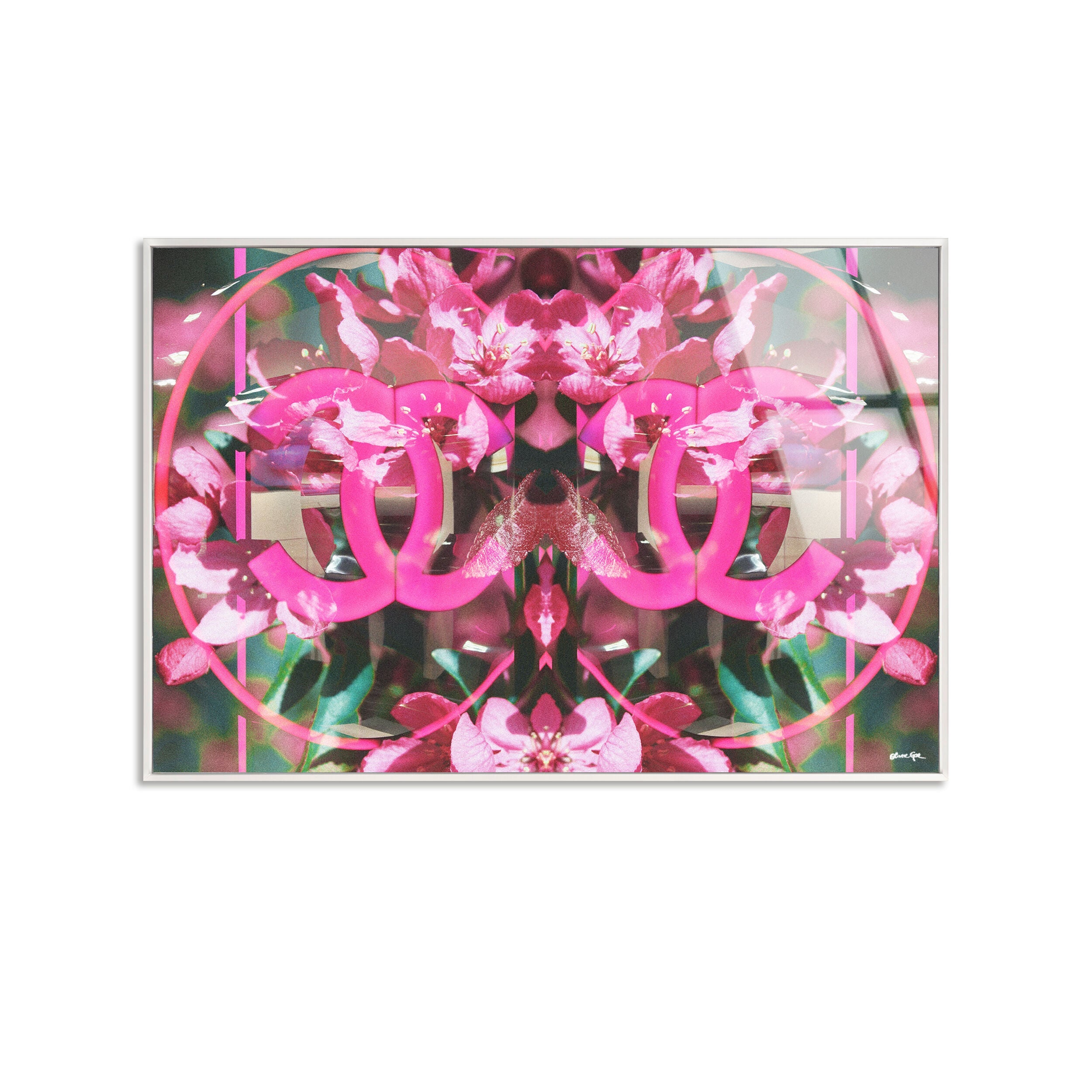 Double Blooming Fashion - Framed Acrylic Art Main image