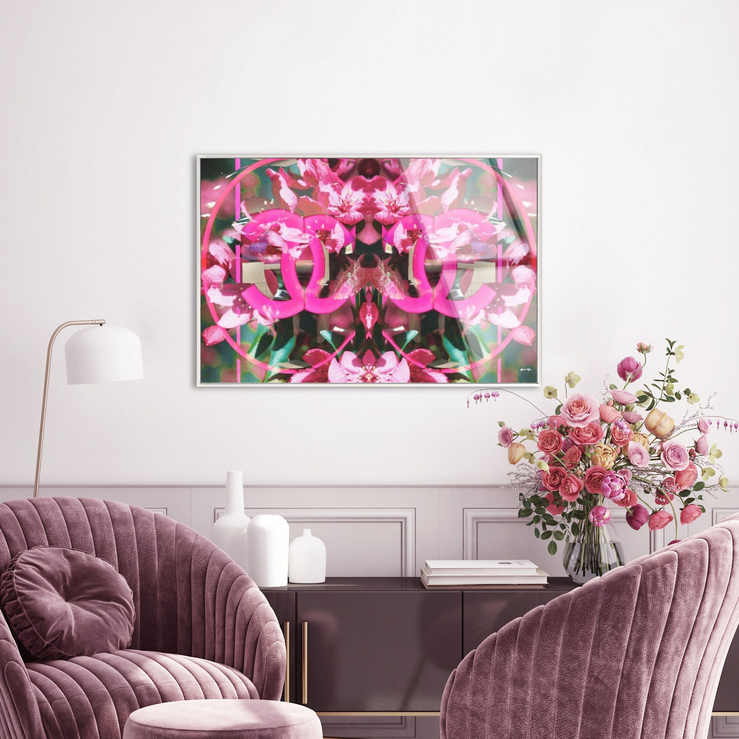 Double Blooming Fashion - Framed Acrylic Art Secondary image