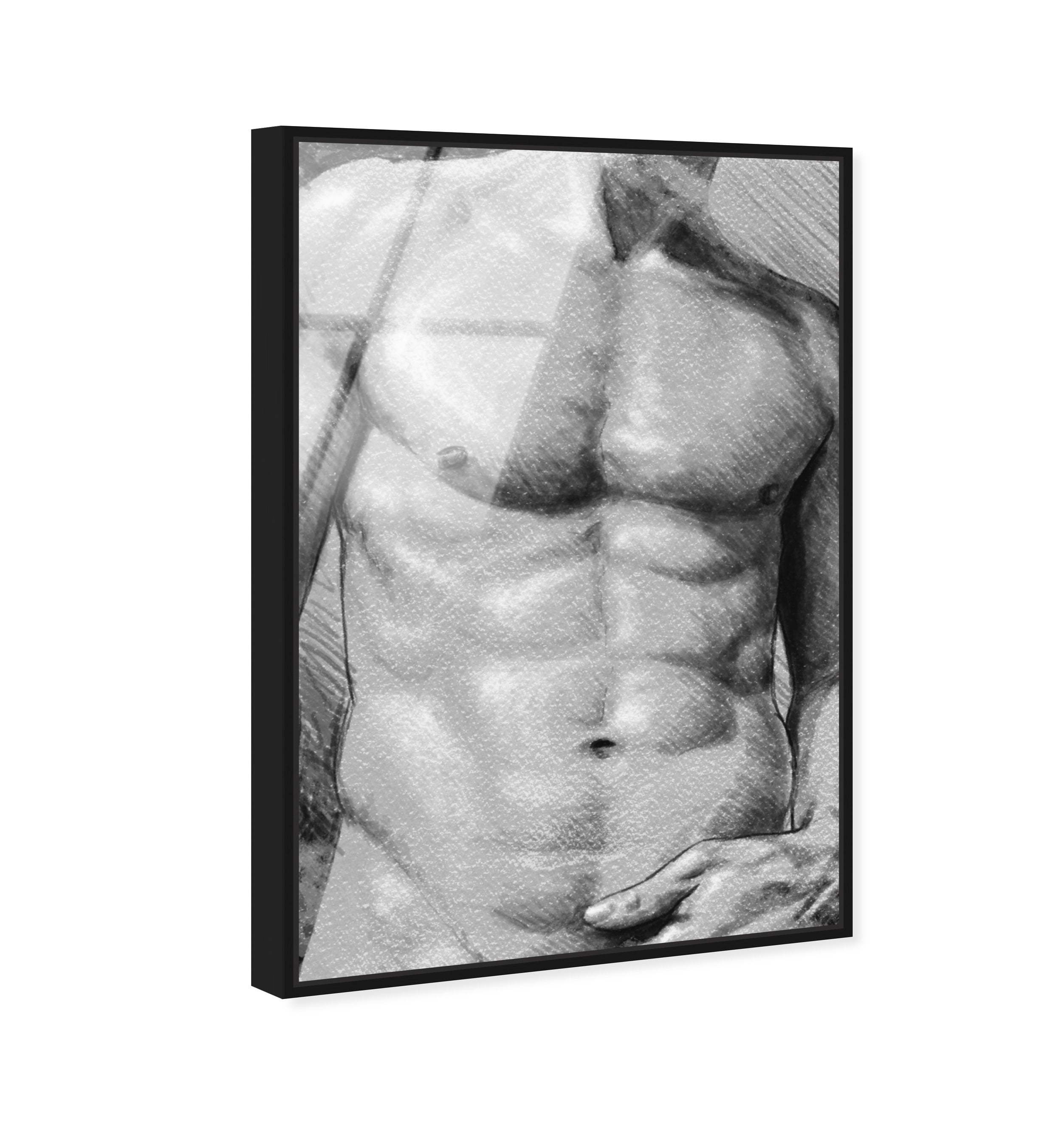 Male Torso in Gray