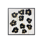 Gilded Camellias- With Hand-Applied Acrylic Paint and Gold Leaf