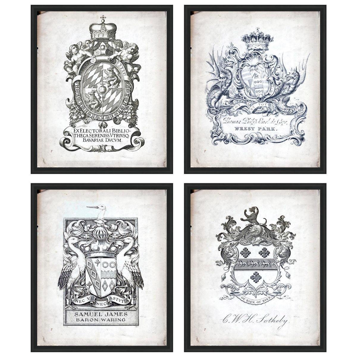 Armorial Engravings Set of 4 Main image