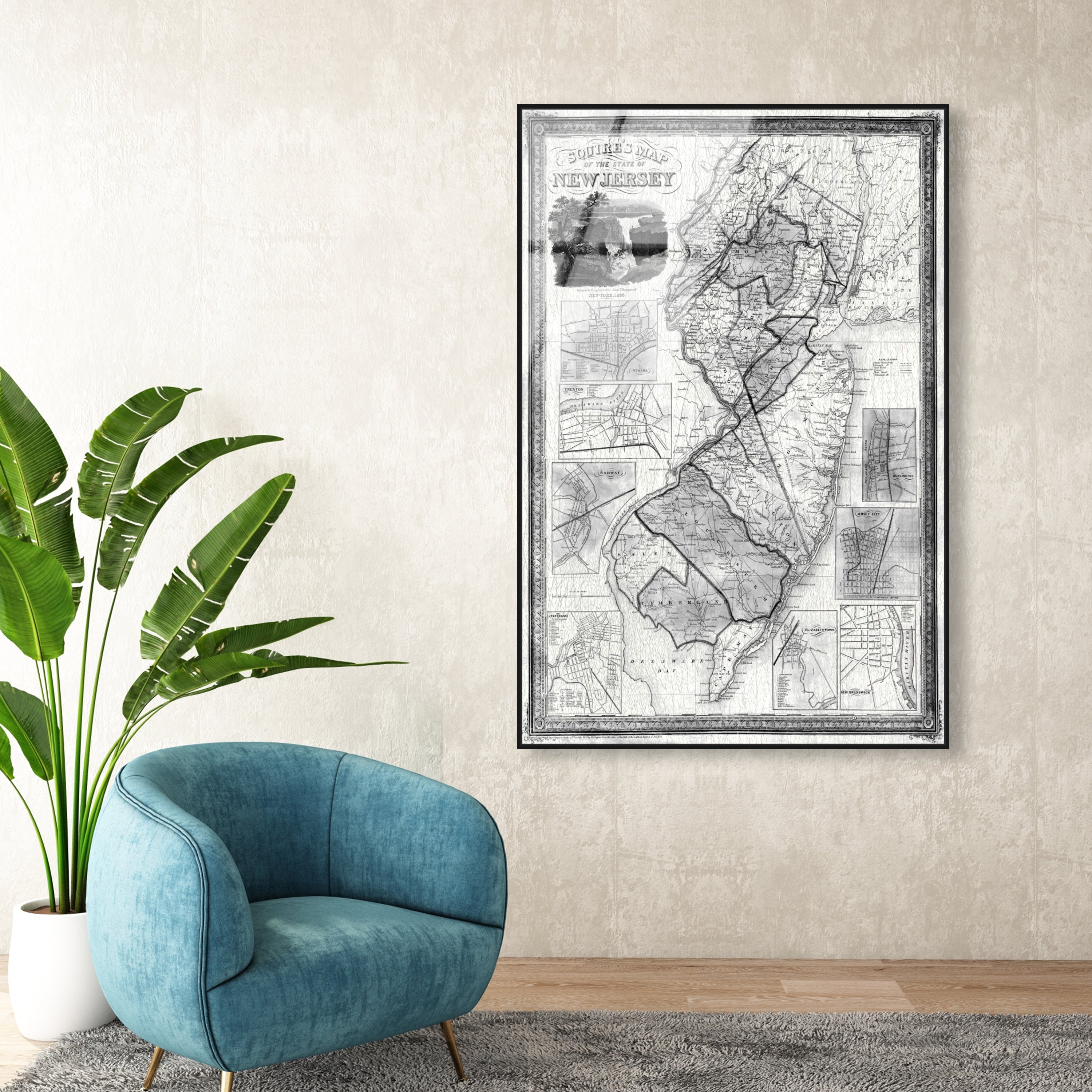 squire's Map of New Jersey 1836