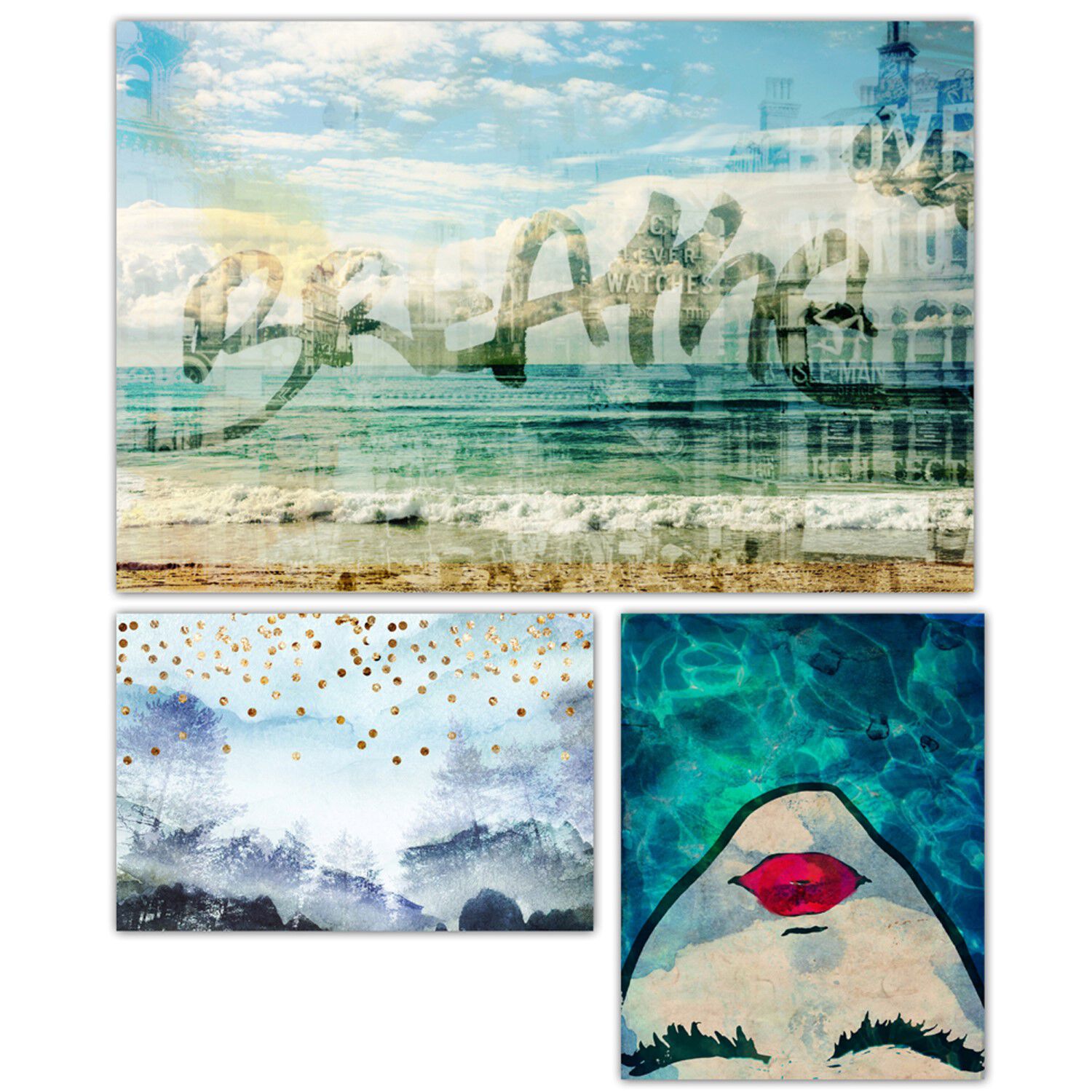By the Sea Set of 3 Main image