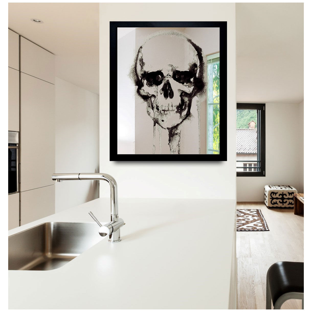 Watercolor Skull