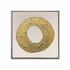 O of XO- With Hand-laid Plaster and Acrylic Paint