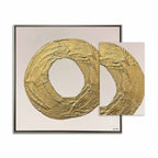 O of XO- With Hand-laid Plaster and Acrylic Paint
