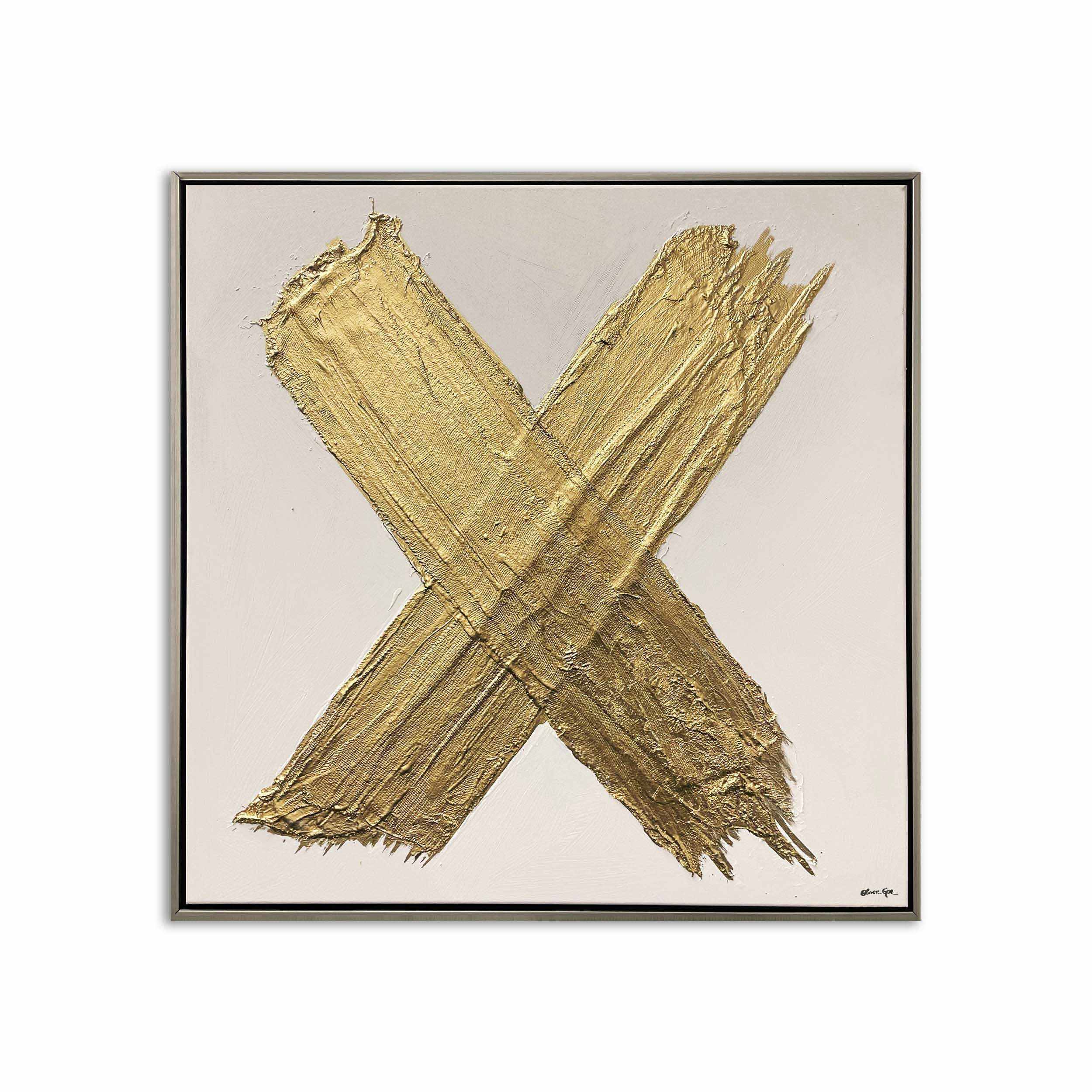 X of XO- With Hand-laid Plaster and Acrylic Paint Secondary image