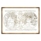 Hemispheres Mapamundi- Gold Metallic
