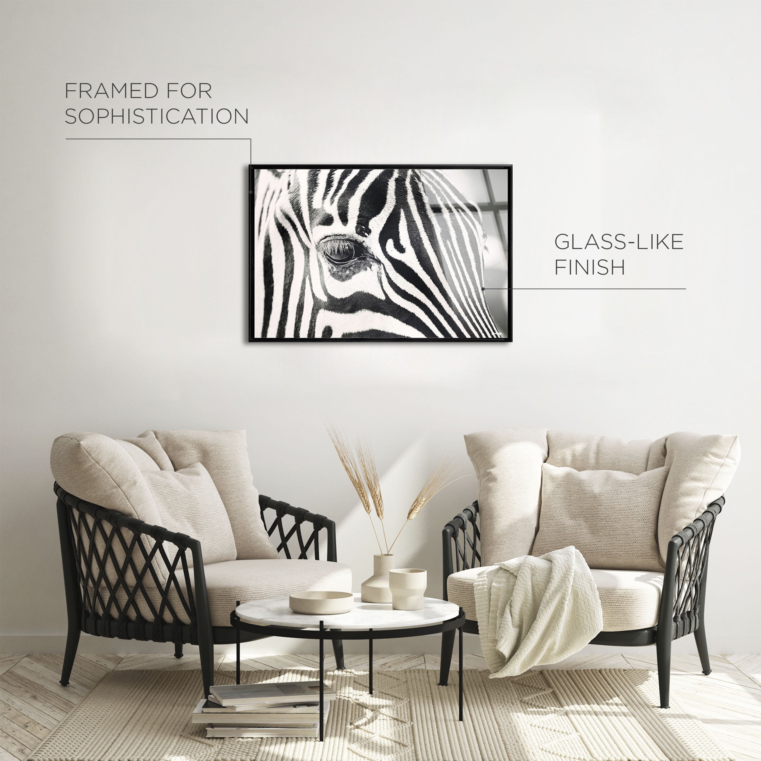Natural Stripes - Framed Acrylic Art