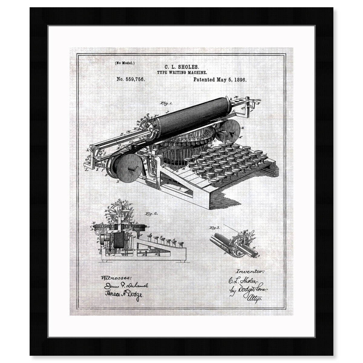 Type Writing Machine 1896 Main image