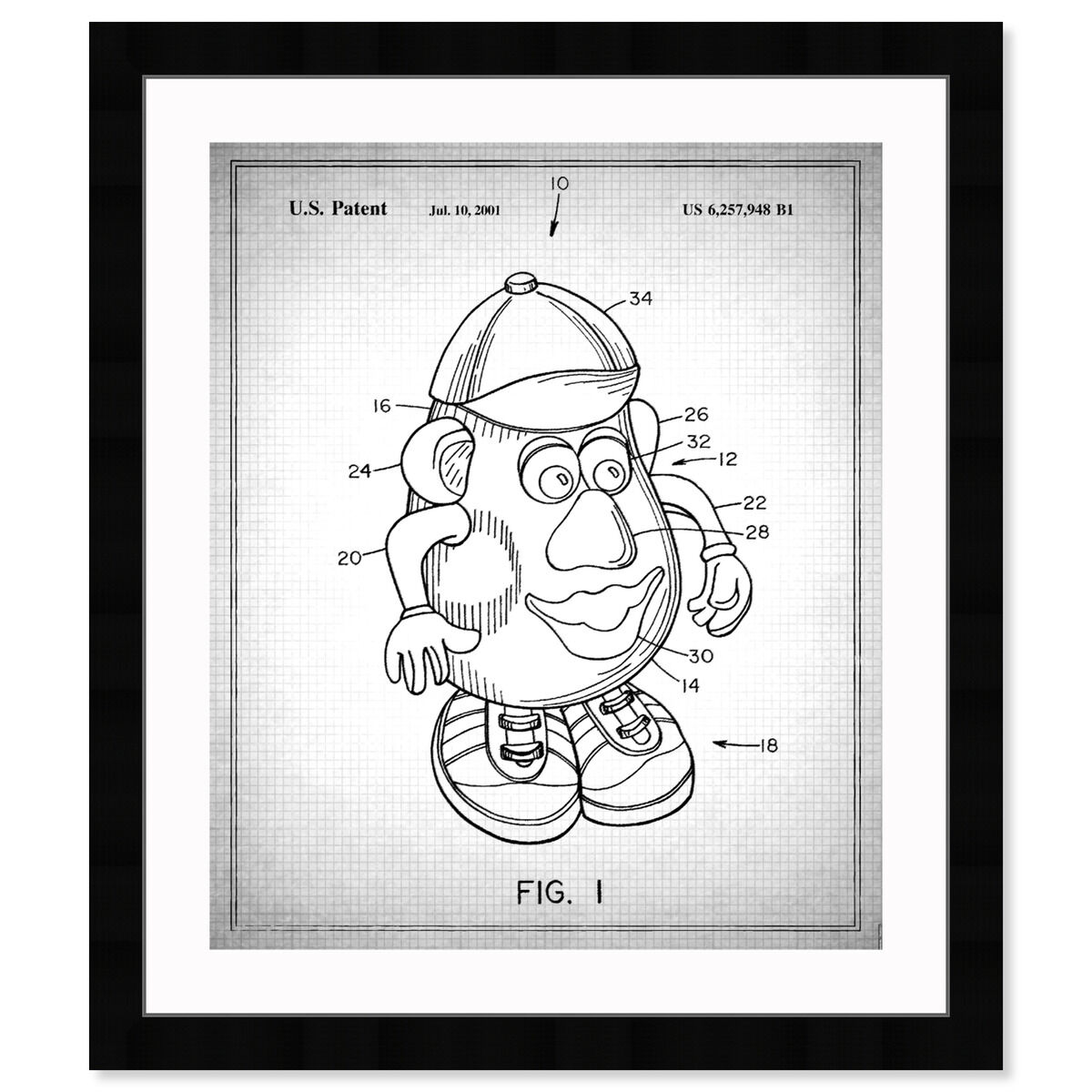 Mr Potato 1980 Gray