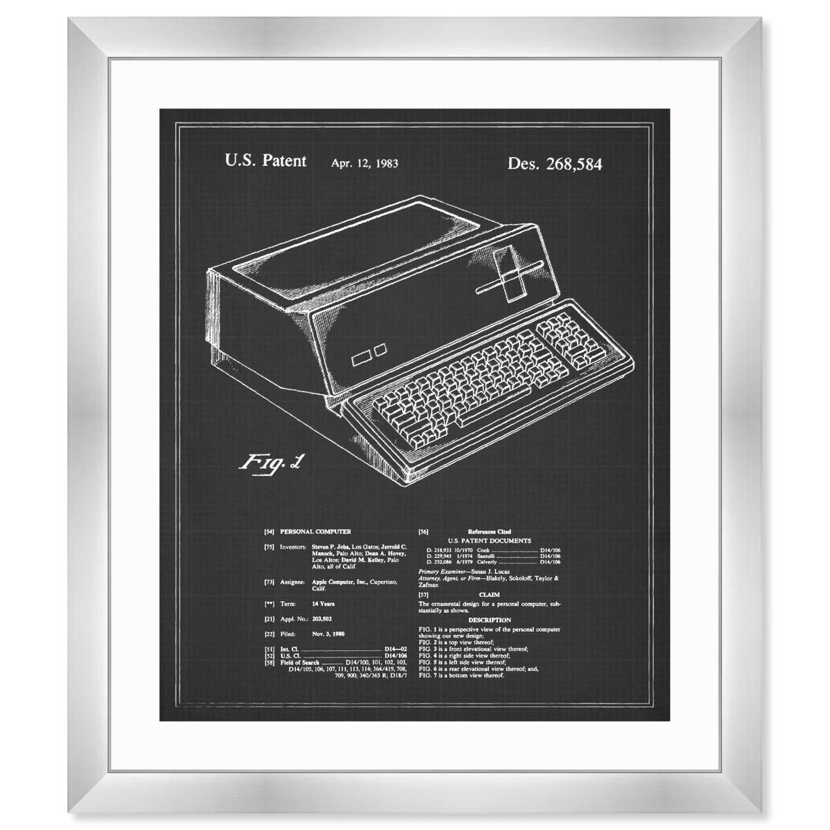 First Apple Personal Computer, 1983 - Noir