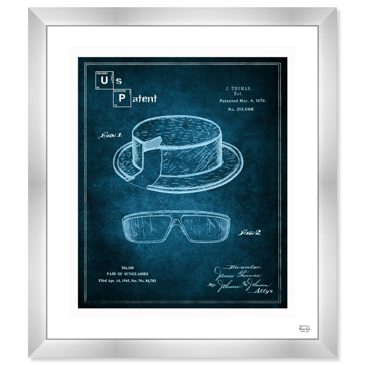 Hat and Sunglasses Crystal Blue