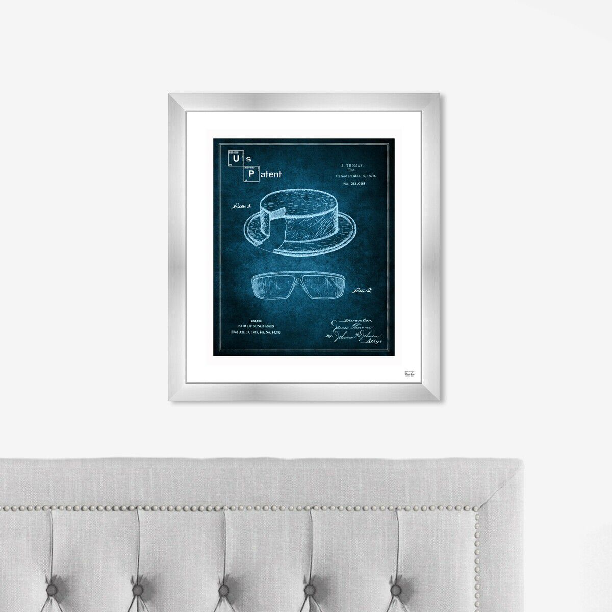 Hat and Sunglasses Crystal Blue