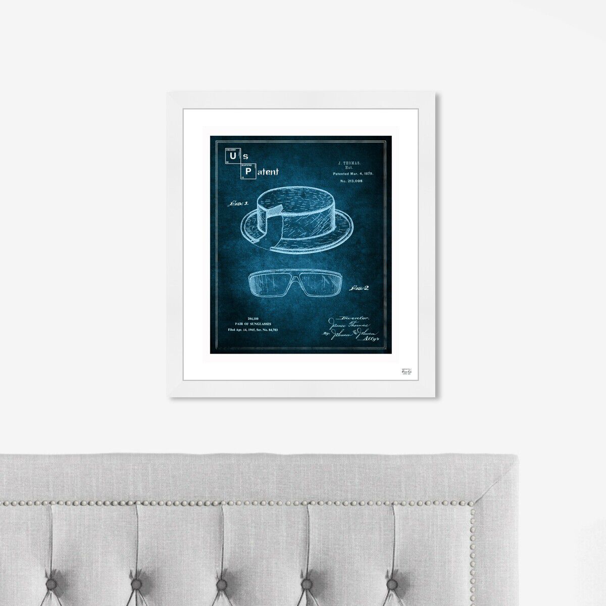 Hat and Sunglasses Crystal Blue