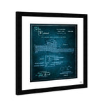3D table of the elements Crystal Blue