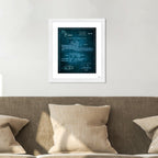 3D table of the elements Crystal Blue