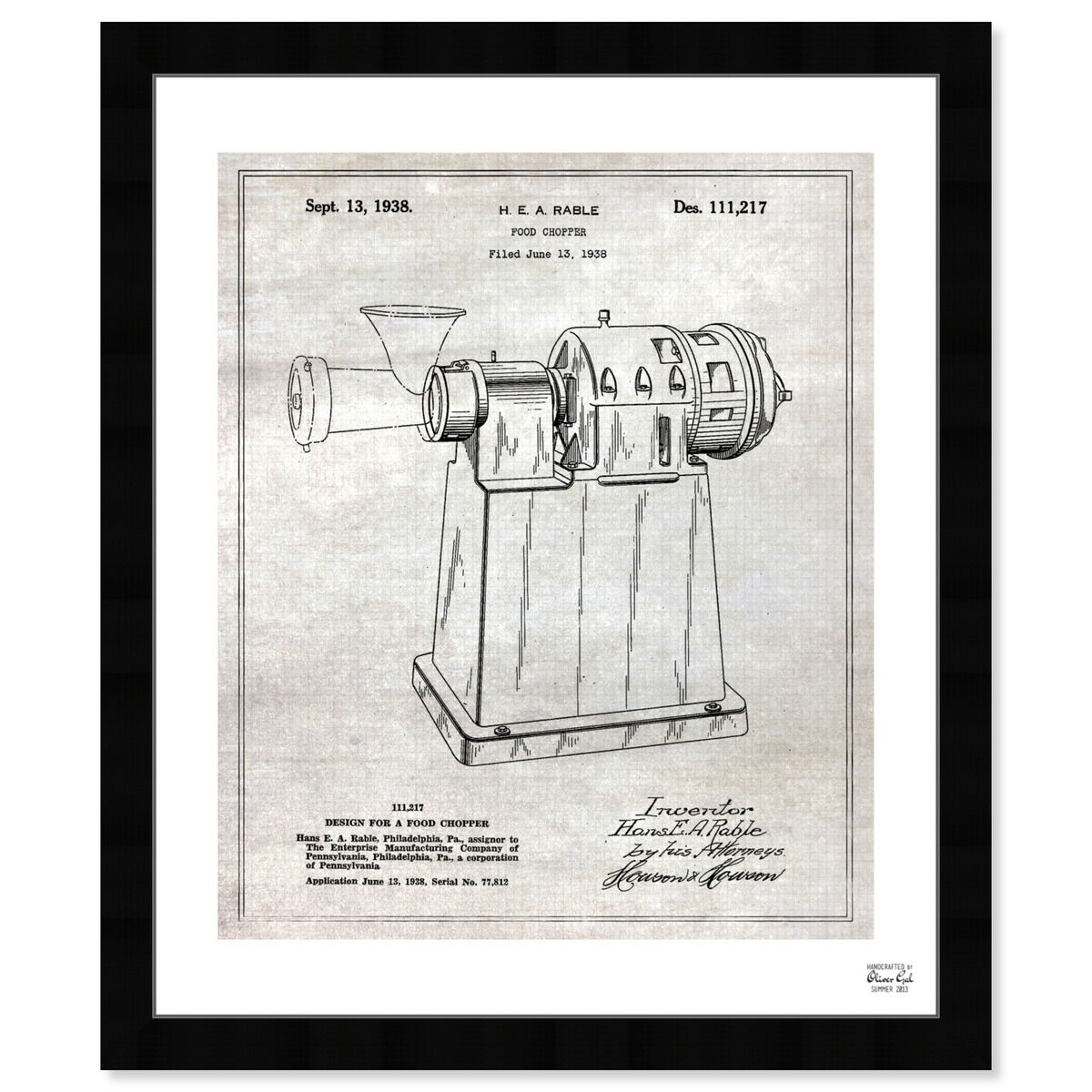Design For A Food Chopper 1938 Main image