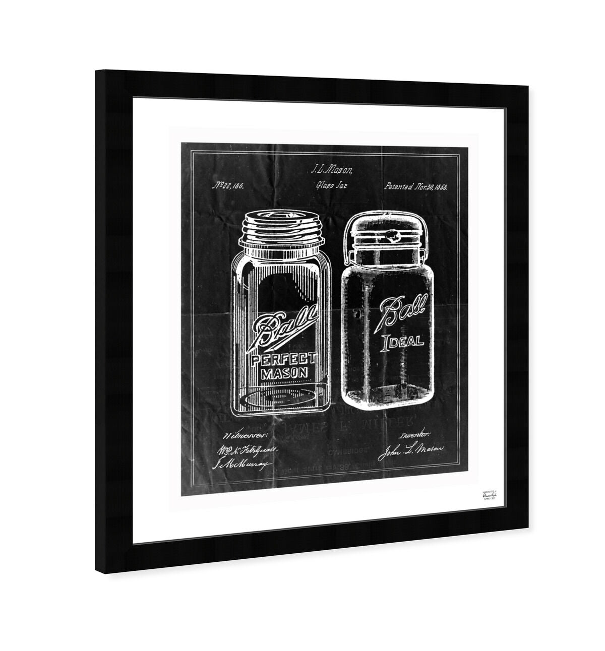 Mason Jar - Adapted 1853 - Noir
