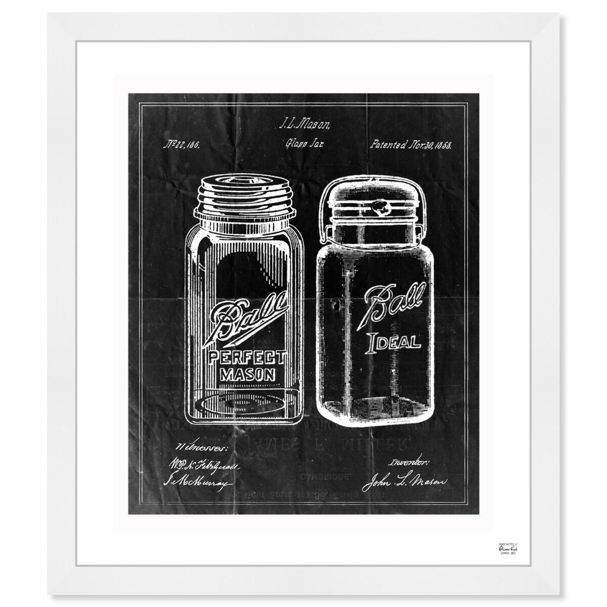 Mason Jar - Adapted 1853 - Noir