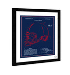 Football Helmet 1973 - Red White Blue