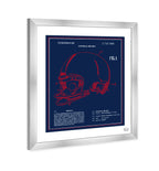 Football Helmet 1973 - Red White Blue