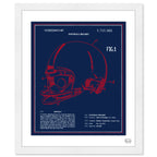 Football Helmet 1973 - Red White Blue