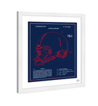 Football Helmet 1973 - Red White Blue
