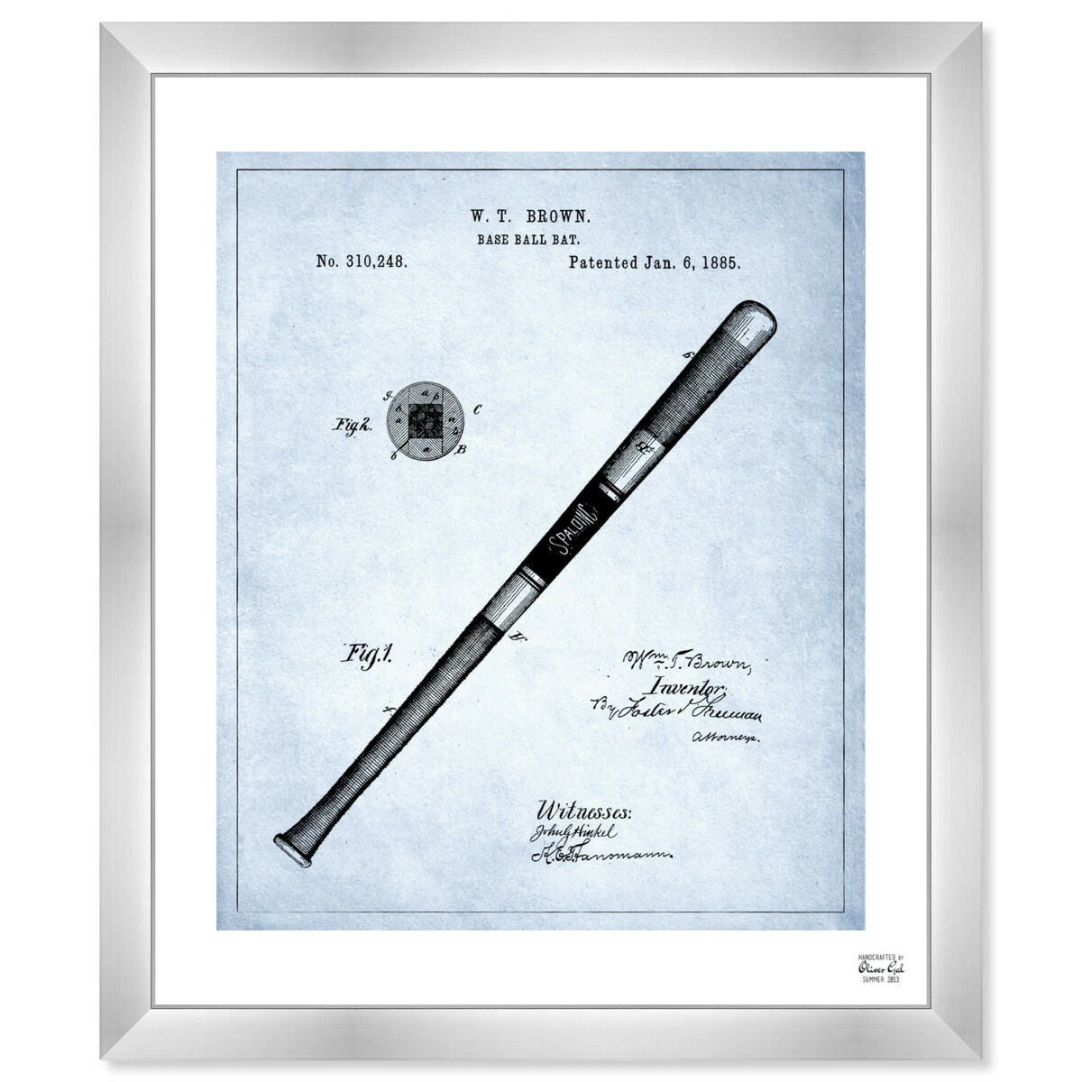 Baseball Bat 1885 - Light Blue