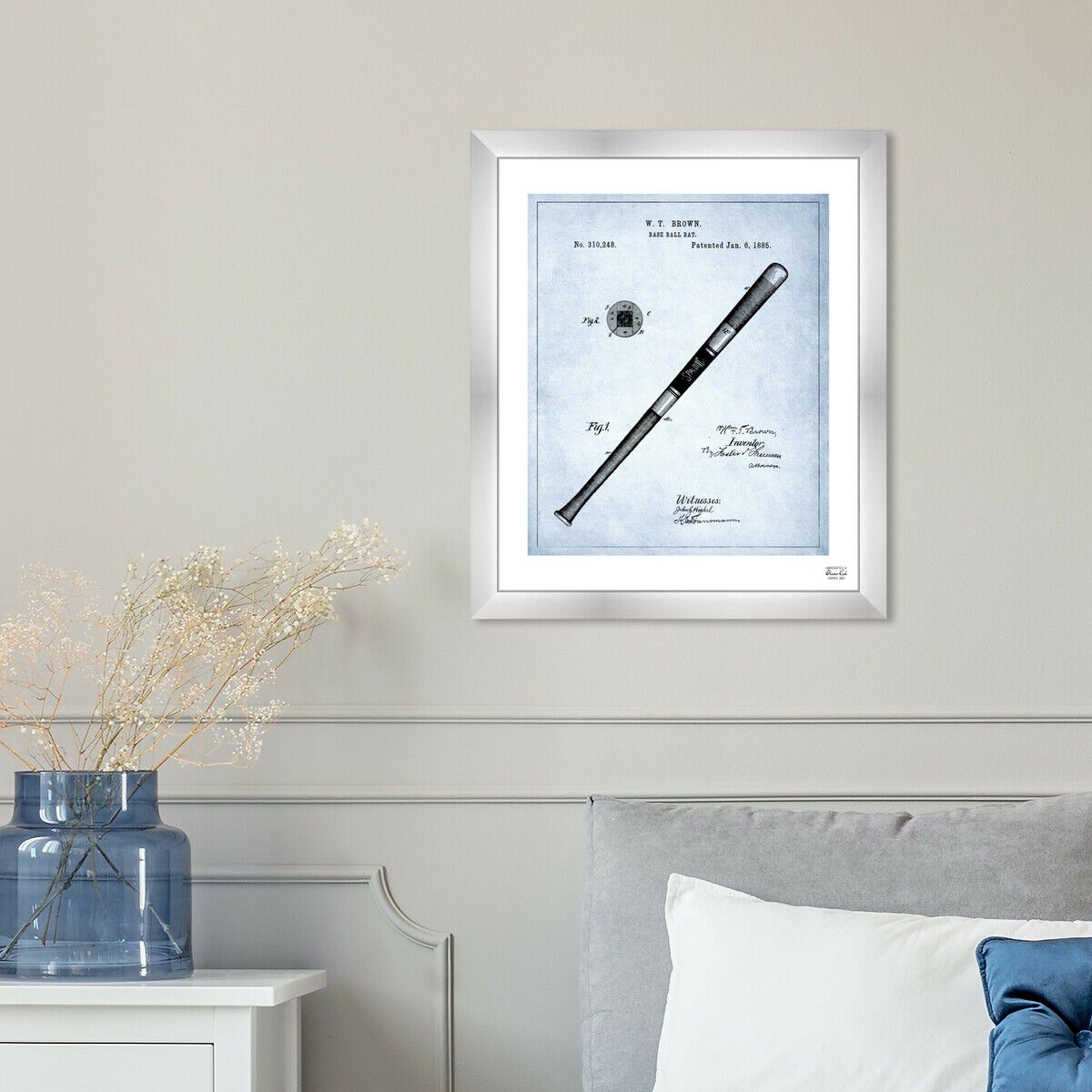 Baseball Bat 1885 - Light Blue