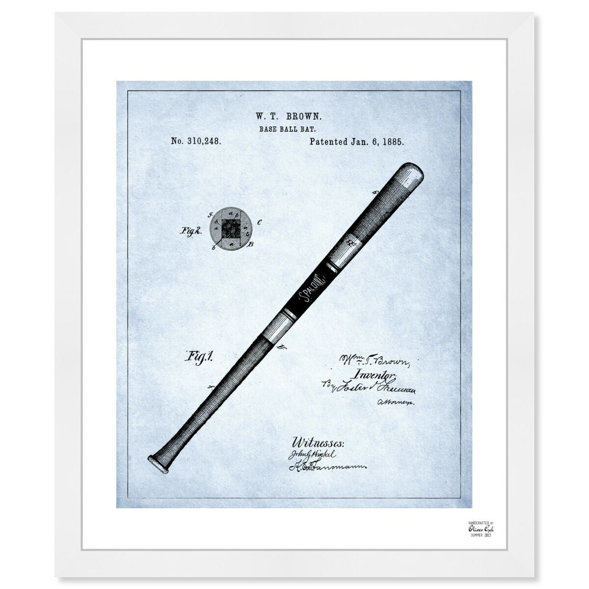 Baseball Bat 1885 - Light Blue