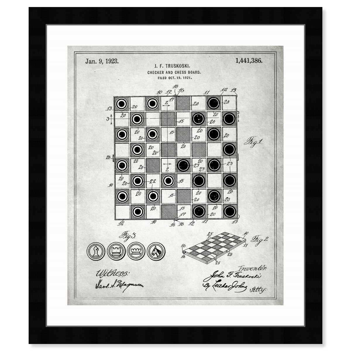 Checker And Chess Board 1923