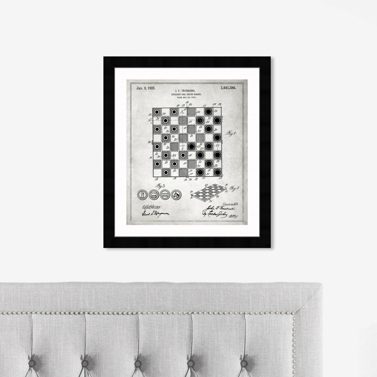 Checker And Chess Board 1923