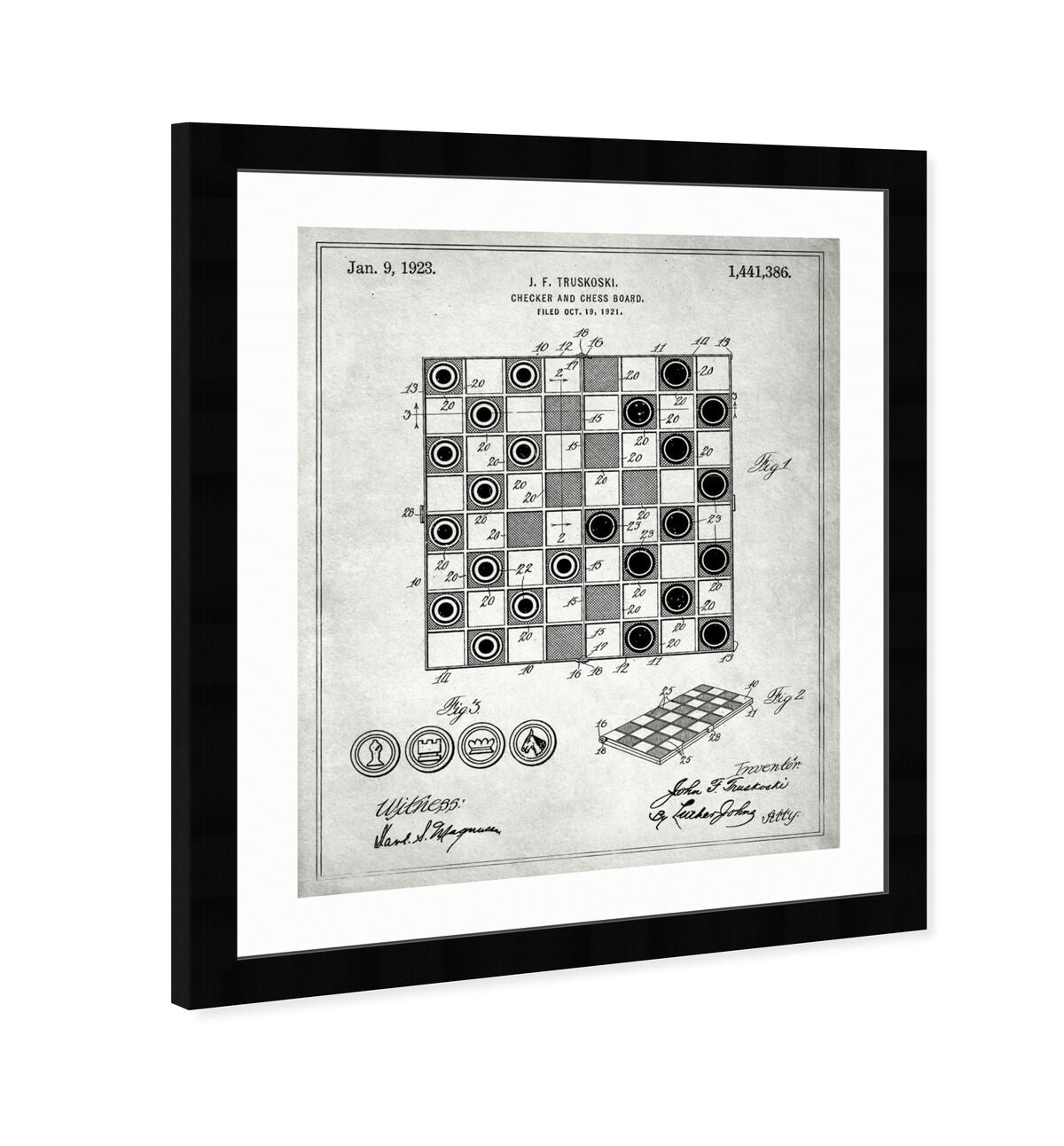 Checker And Chess Board 1923