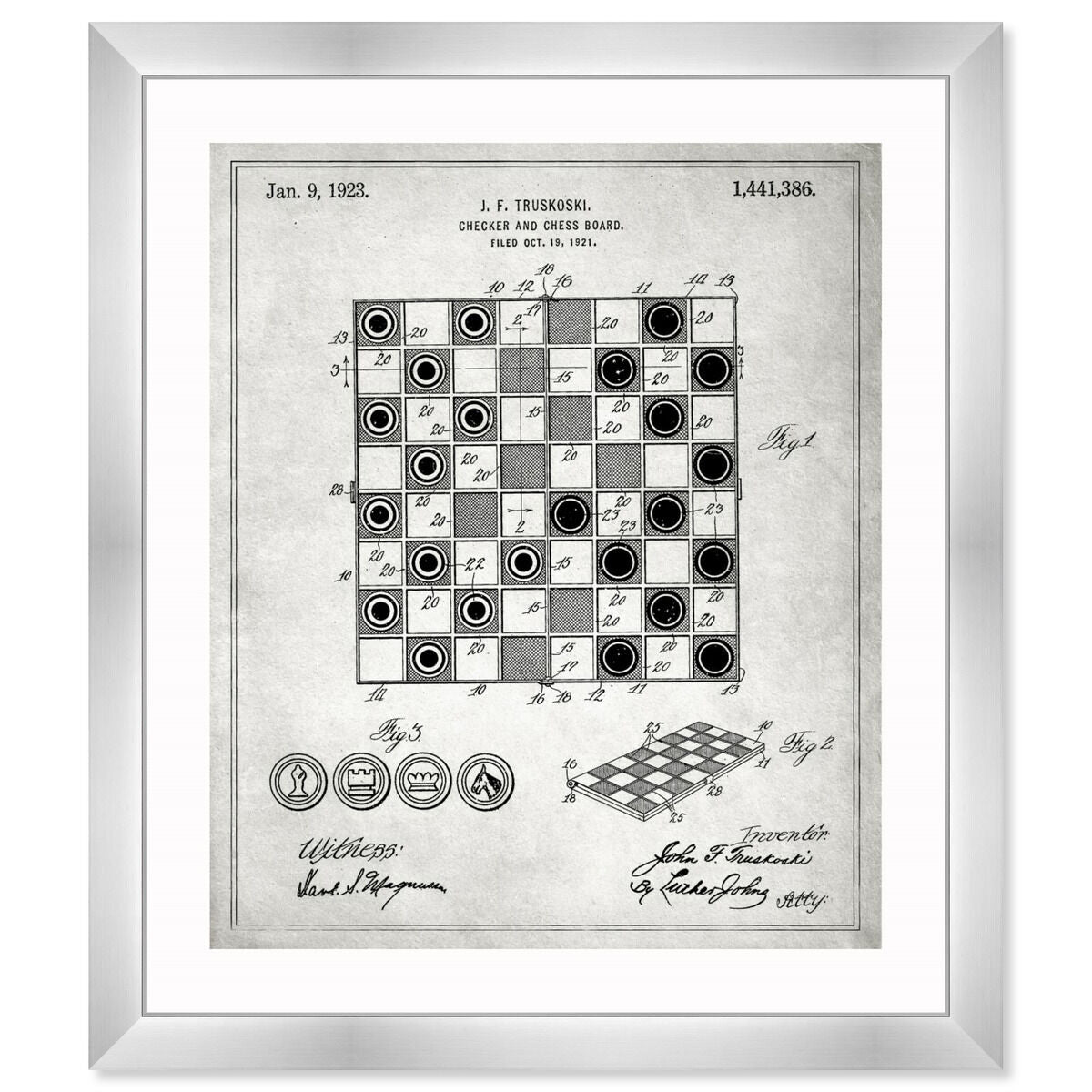 Checker And Chess Board 1923