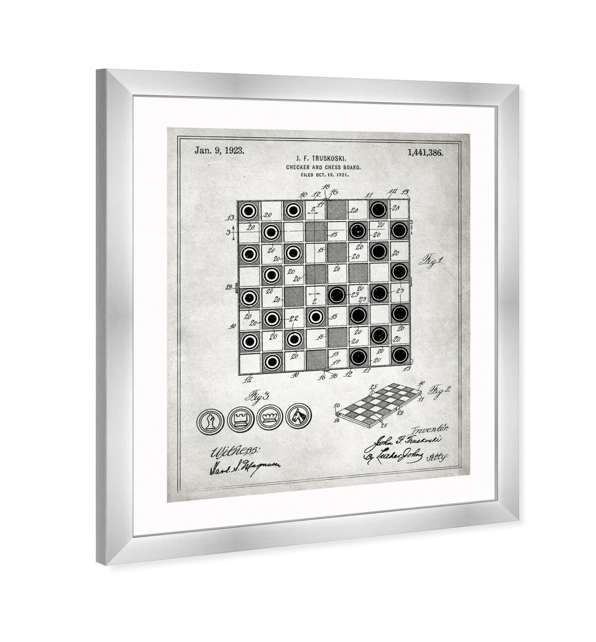 Checker And Chess Board 1923