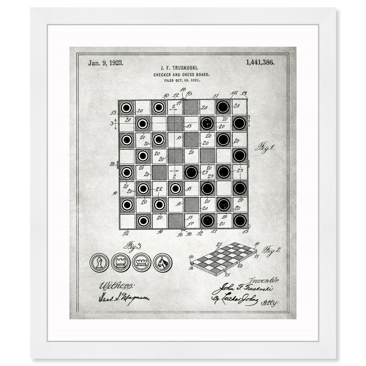 Checker And Chess Board 1923