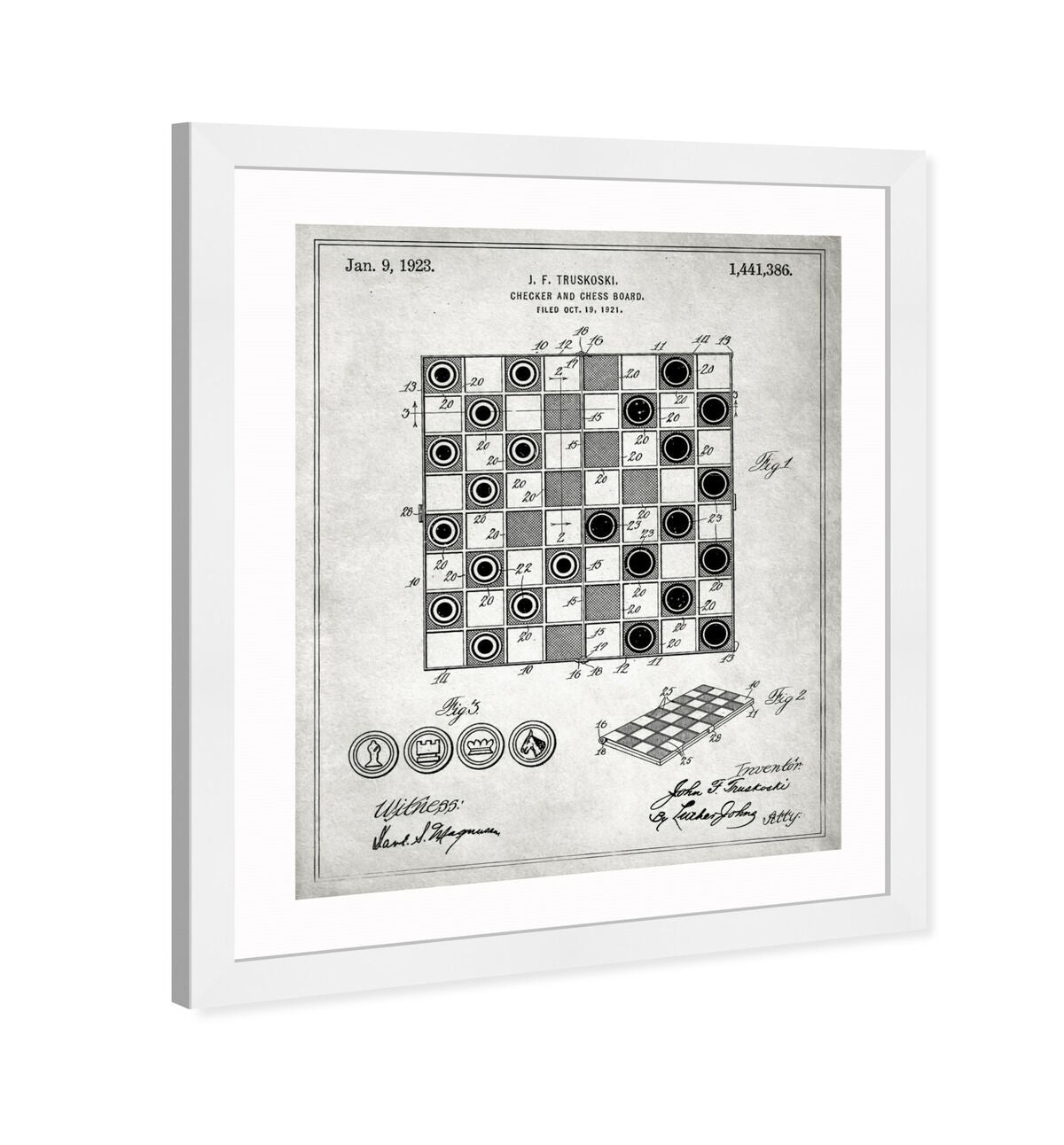 Checker And Chess Board 1923