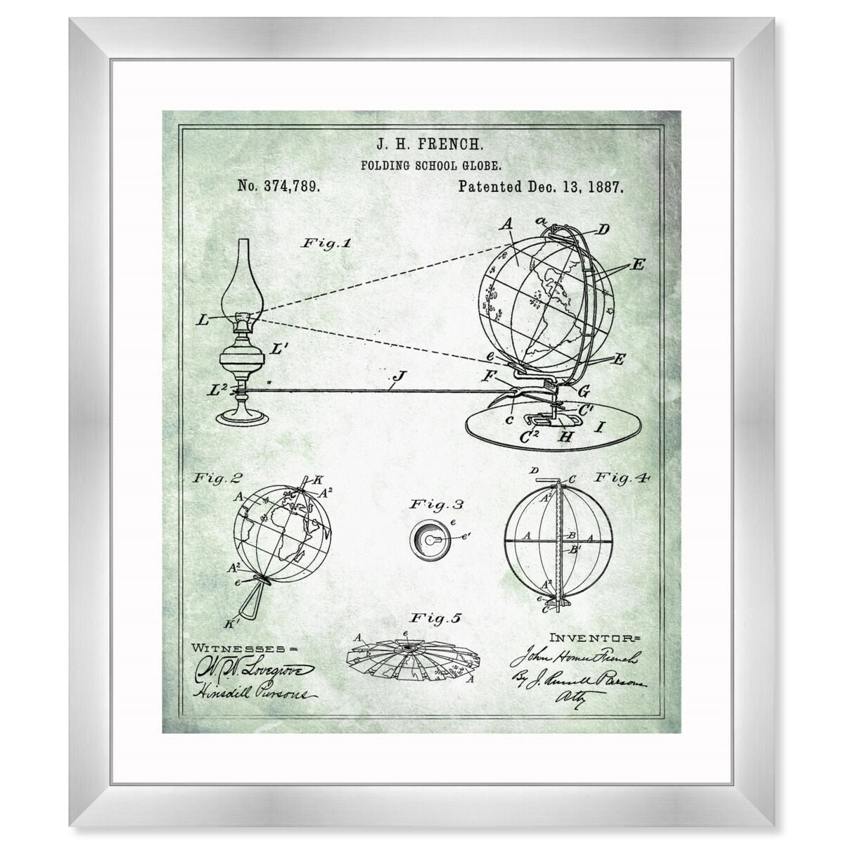 Folding School Globe 1887