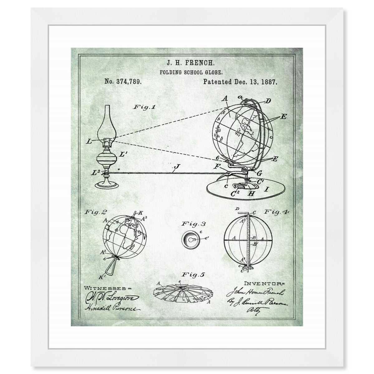 Folding School Globe 1887