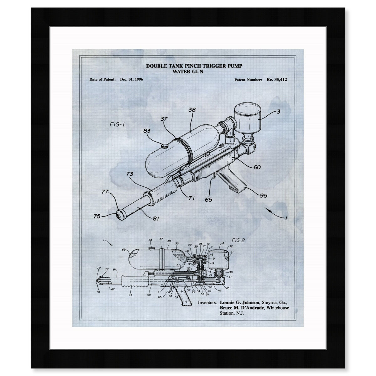 Double Tank Punch Trigger Pump Water Gun 1996