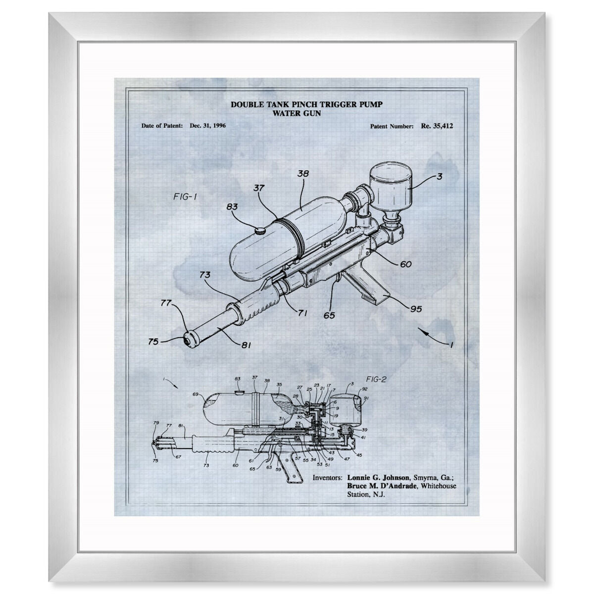 Double Tank Punch Trigger Pump Water Gun 1996