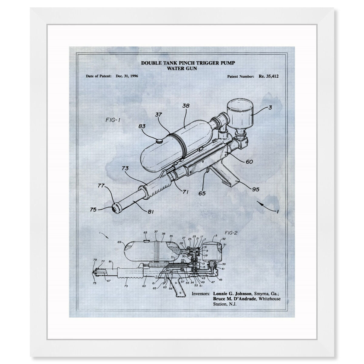 Double Tank Punch Trigger Pump Water Gun 1996