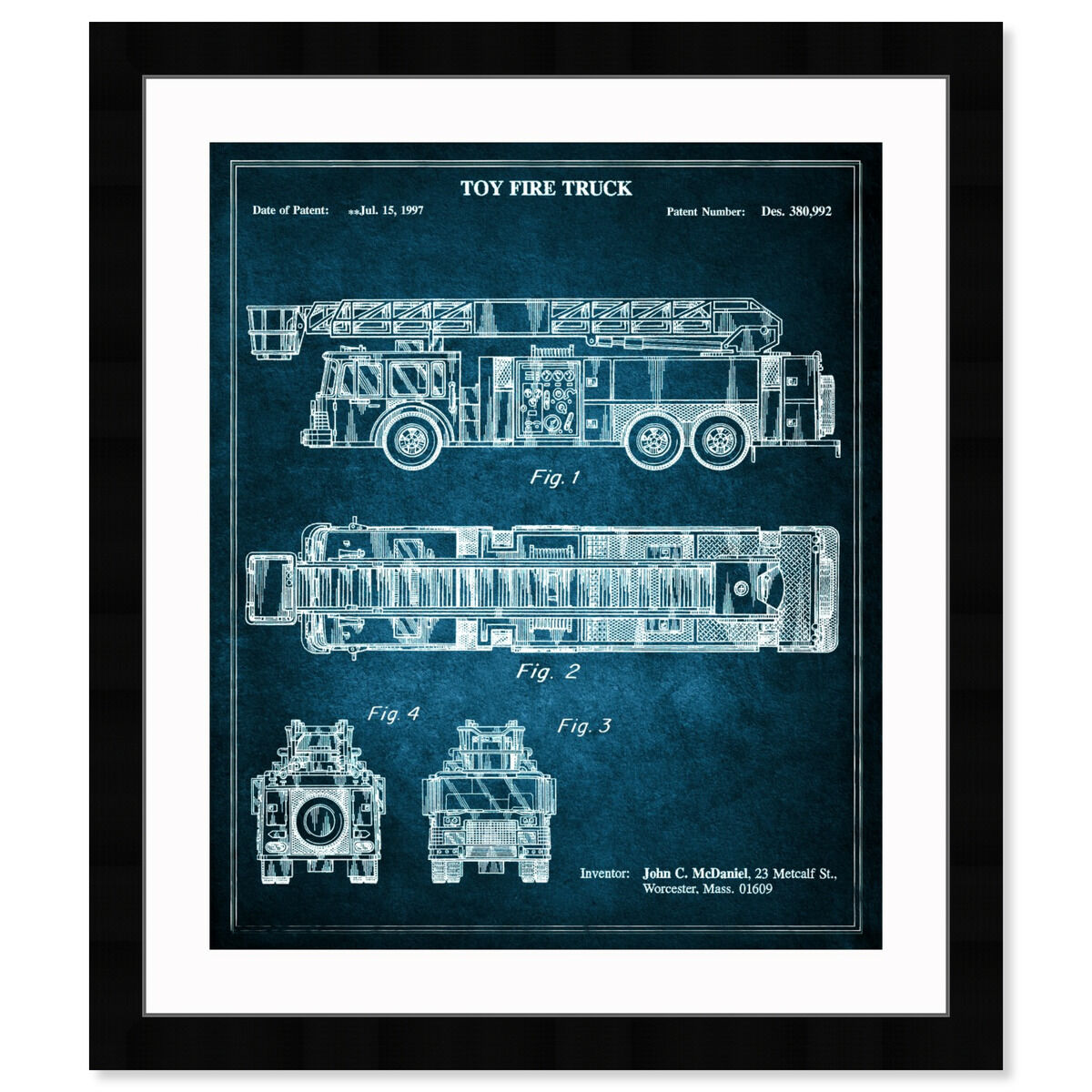Toy Fire Truck 1997 - Blue
