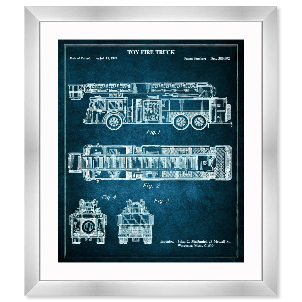 Toy Fire Truck 1997 - Blue