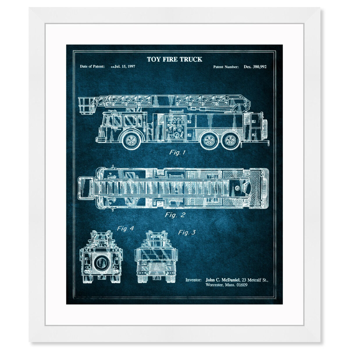 Toy Fire Truck 1997 - Blue