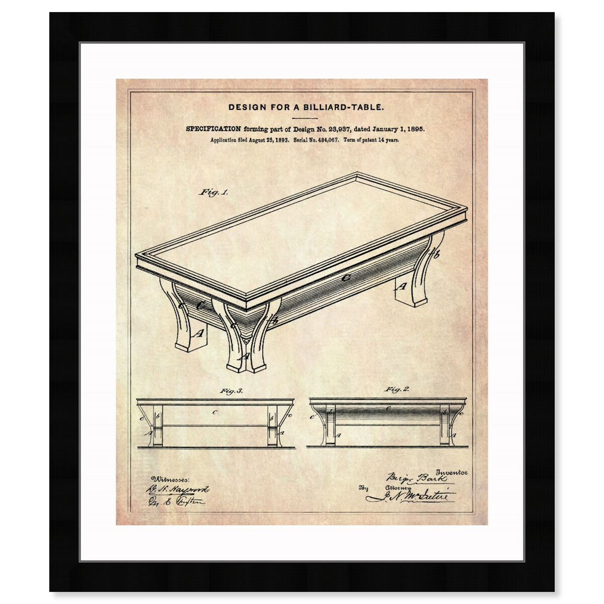 Design for a Billiard-Table 1895 Main image