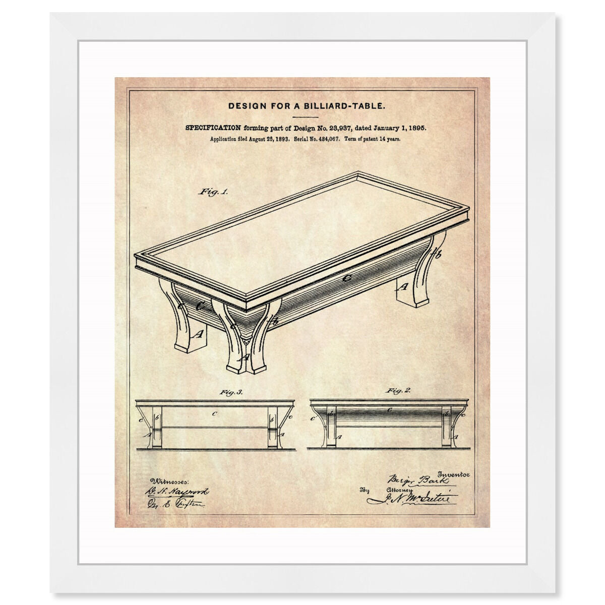 Design for a Billiard-Table 1895